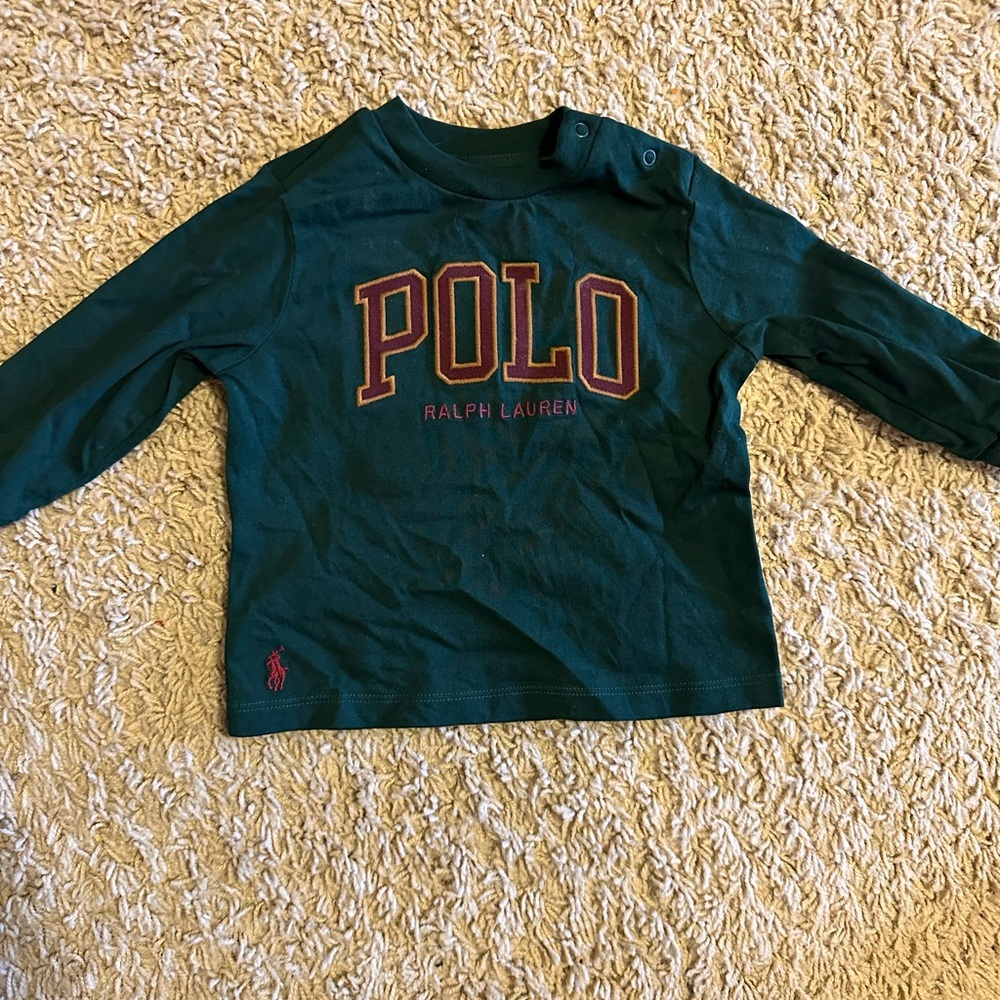 Ralph Lauren Kids Green Long Sleeve Shirt